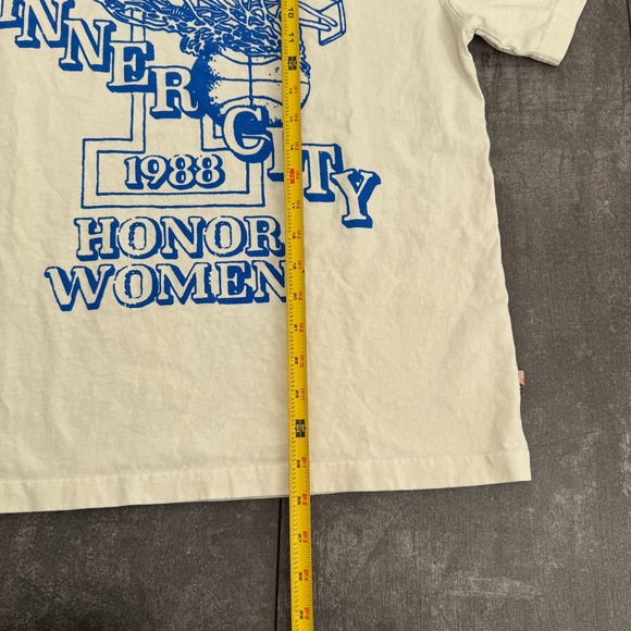 Honor The Gift Inner City 1988 Honor Women Graphic T-Shirt Cream Mens Small - Picture 4 of 6